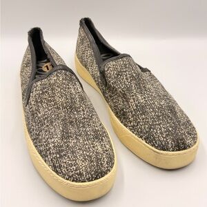Sam Edelman Womens Becker Black White Print Casual Grunge Slip On Shoes | 11M